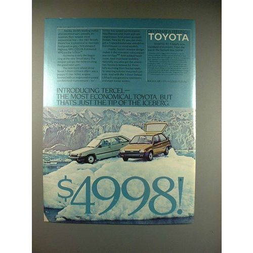 1983 Toyota Tercel Car Ad - Tip of the Iceberg!