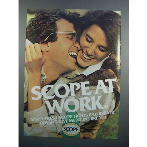 1983 Scope Mouth Wash Ad - At Work