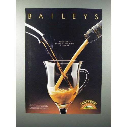 1989 Baileys Irish Cream Liqueur Ad - Mingle