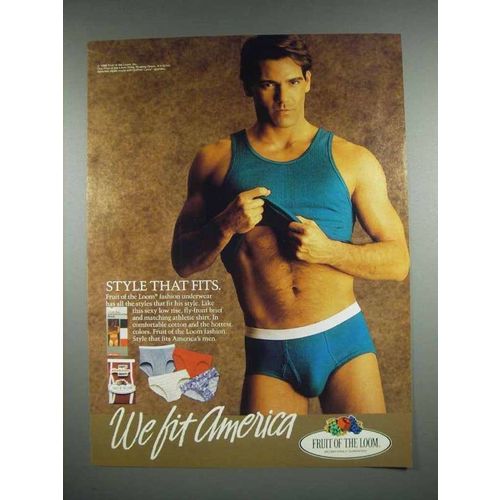 1990 Fruit of the Loom Underwear Ad - Style That Fits