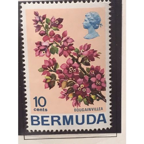 Bermuda QEII 1970 10c Bougainvillea Unmounted Mint SG 256 Sc 262 stamp flowers