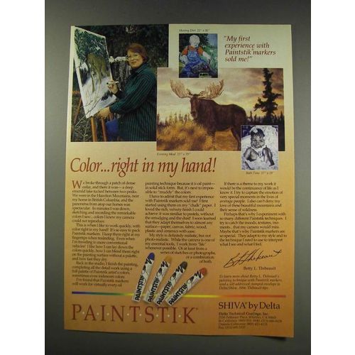 1991 Shiva by Delta Paintstik Ad - Betty I. Thibeault
