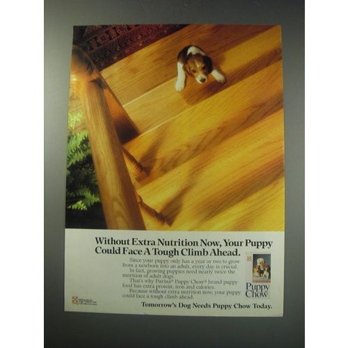 1991 Purina Puppy Chow Ad - your puppy could face tough climb