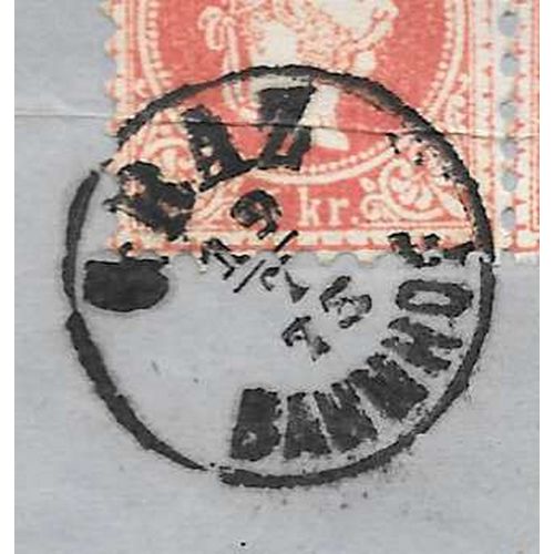 Graz Austria folded letter 1875 to Verona PD with accountancy marking