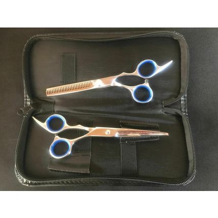 2PCS Professional Hairdressing Scissors Set Barber Hair Cutting Thinning+Bag UK