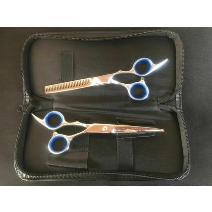 2PCS Professional Hairdressing Scissors Set Barber Hair Cutting Thinning+Bag UK