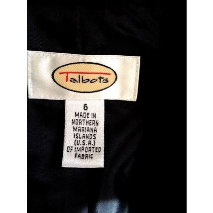 Talbots Women Two-Button Stylish Lightweight Black Jacket/Blazer Size 6