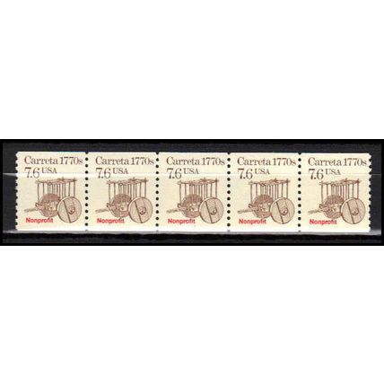 2255 7.6c Carreta Fine MNH Dry Gum PNC 1/5 X2938