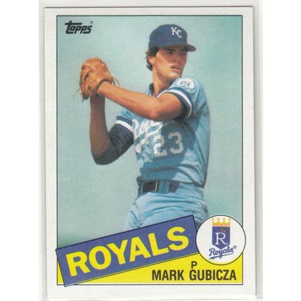1985 Topps Baseball card 127 Mark Gubicza RC