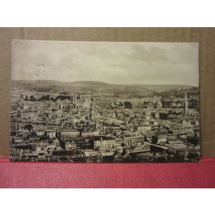 CITY OF BATH. SOMERSET used antique postcard by F. Frith 1909 pm =