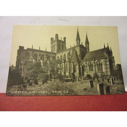 CHESTER CATHEDRAL from S.E. , unused antique postcard =