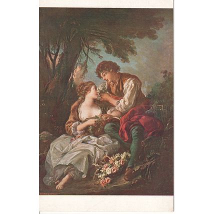 France Postcard - ) - "Pastorale" (Francois Boucher) Louvre