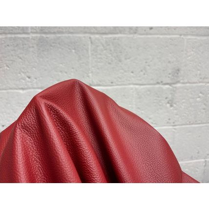 Italian Full Whole Leather Cow Hide Colour Wine/Claret, 48 sq ft per hide