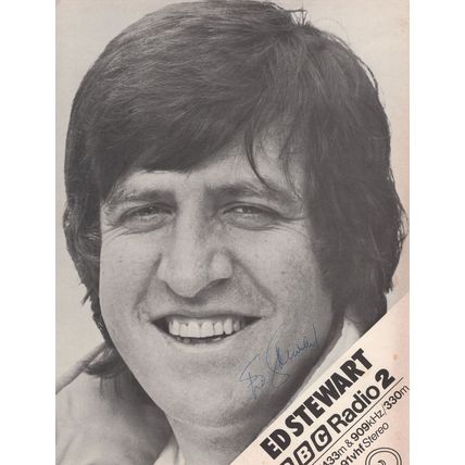 Ed Stewart Vintage BBC Radio2 DJ Large Signed Picture