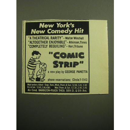 1958 Comic Strip Play Ad - New York's New Comedy Hit