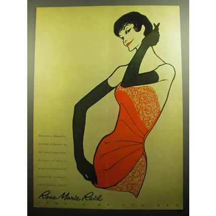 1958 Rose Marie Reid Cherie Swimsuit Ad - Delicately, brazenly, divinely