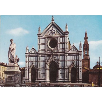 Firenze Basilica S Croce Italy Postcard posted VGC