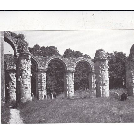 Orford Church Ruins Suffolk Real Photo Postcard unused VGC