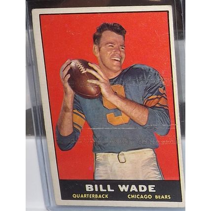 1961 Topps BILL WADE (Bears) #10 - vintage GC