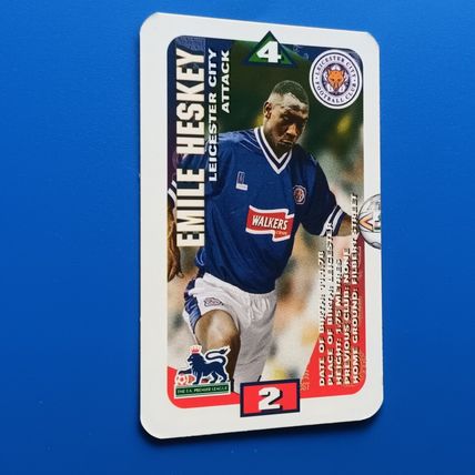 1996 Subbuteo Squads Premier League Pro Edition Emile Heskey Rookie - Leicester