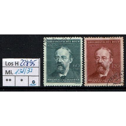 Los H22895: Böhmen & Mähren Mi. 138/39, gest.