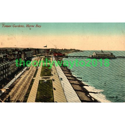 Tower Gardens, Herne Bay, Kent, Valentines Postcard