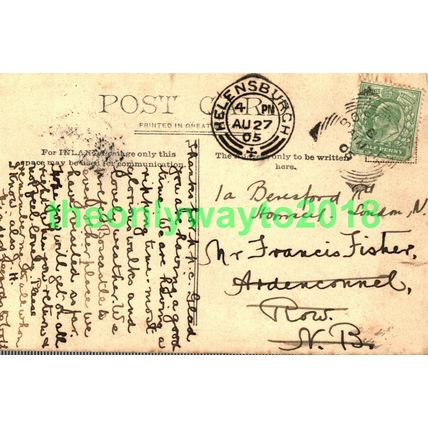 Wellington Hotel, Boscastle, Cornwall, Postcard 1905