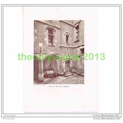 HOUSE OF TRISTAN L'HERMITE, TOURS, FRANCE, PHOTO PRINT, 1911