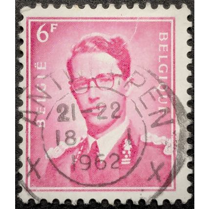Stamp Belgium SG1462 1958 6Fr King Baudouin Used