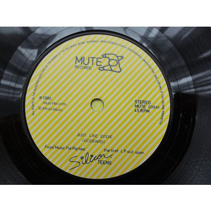 Silicon Teens 1980 7" Vinyl Single Just Like Eddie b/w Sun Flight