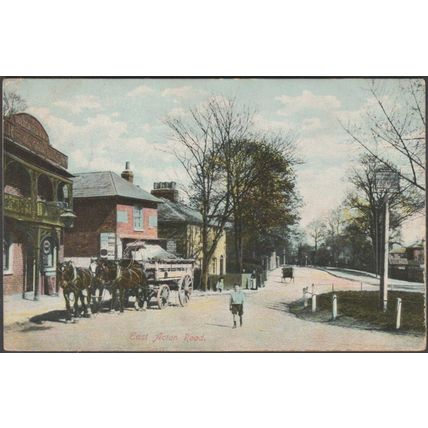 East Acton Road, Acton, Middlesex, 1905 - FC Morgan Postcard