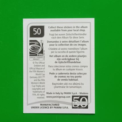 Panini Womens World Cup 2011 Candace Chapman Canada Sticker #50