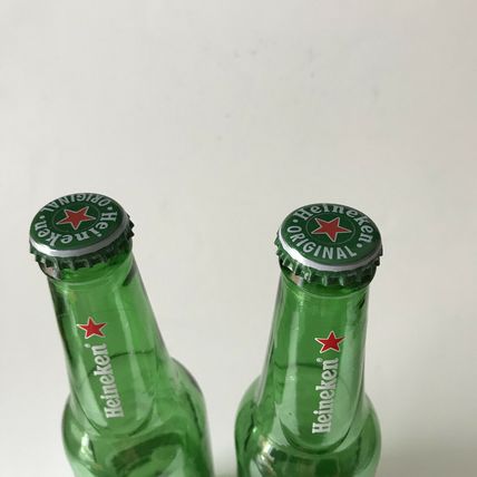 TWO Heineken UEFA Euro 2020 Beer Bottle ENGLAND SCOTLAND & Bottle Tops