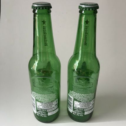 TWO Heineken UEFA Euro 2020 Beer Bottle ENGLAND SCOTLAND & Bottle Tops