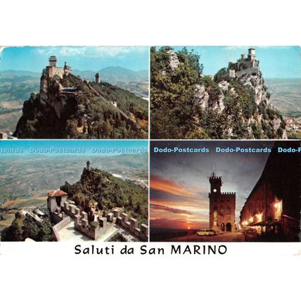 D097381 Saluti da San Marino. La Riviera di Nello Berti. Rimini. 1972. Fotoedizi