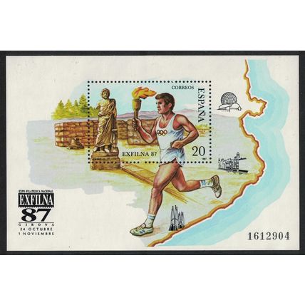 Spain Olympics Exfilna '87 National Stamp Exhibition MS 1987 MNH SG#MS2931