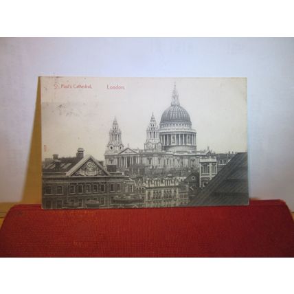 ST. PAUL'S CATHEDRAL, LONDON used antique postcard 1904 pm =
