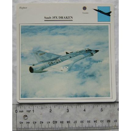 Saab 35X Draken - Sweden - Fighter - Collectors Club Card