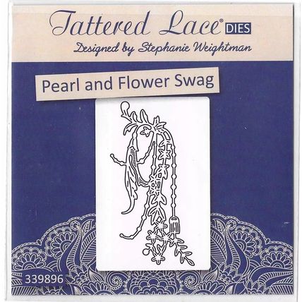 Tattered Lace. Pearl & Flower Swag Die. Die Cutting Cardmaking Scrapbooking