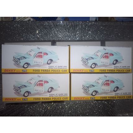 Dinky No270 Ford Escort Police Panda Car - Replica Box