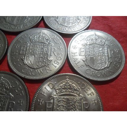 Collection of Elizabeth II Half-crowns.