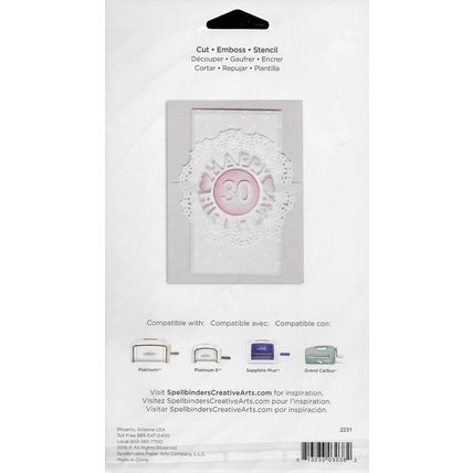 Spellbinders. Happy Birthday With Numbers Die Set. Die Cutting Cardmaking Crafts