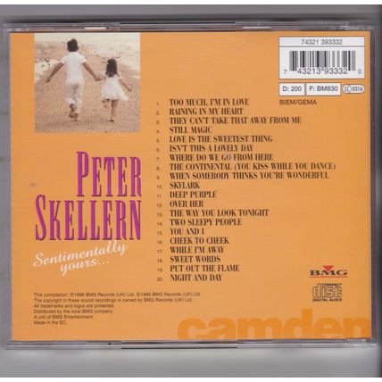 Peter Skellern : Sentimentally Yours ... (1996) CD Album