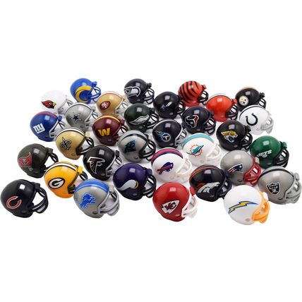 Riddell 32 Piece NFL Helmet Tracker Set - Gumball Size Helmets - All NFL Current