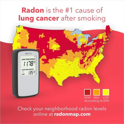 Airthings Corentium Home Radon Detector 223 Portable, Lightweight, Easy-To-Use,