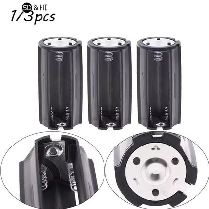 Qty 3 AA To D SERIES Battery Converter Holder Adapter Box Case usb rechargeable