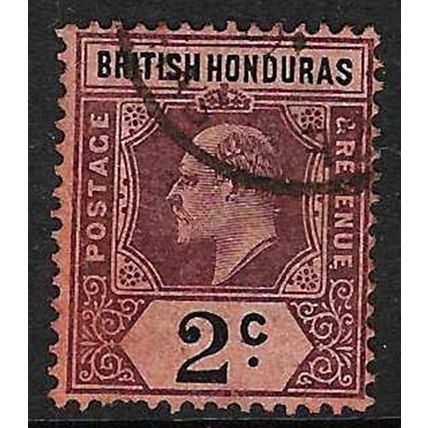 BRITISH HONDURAS 1902-4 EDVII WMK MULTI CROWN CA 2c MINT SG85