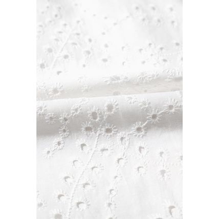 White Floral Eyelet Embroidered Sleeveless Shift Dress