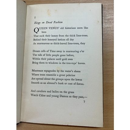 1927 1ST EDITION EDITH SITWELL "RUSTIC ELEGIES" SMALL HARDBACK BOOK (P2)