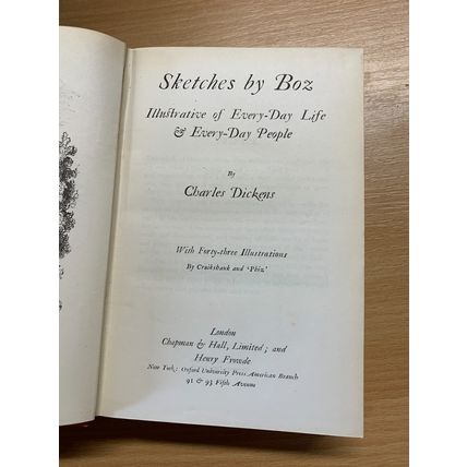 1914 CHARLES DICKENS SKETCHES BY BOZ FIRESIDE EDITION FICTION HB BOOK (P4)